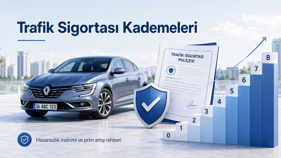 Trafik sigortası kademeleri hasarsızlık indirimi ve prim artışı rehberi