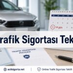 Trafik sigortası teklif almak için online fiyat karşılaştırması yapan araç sahibi